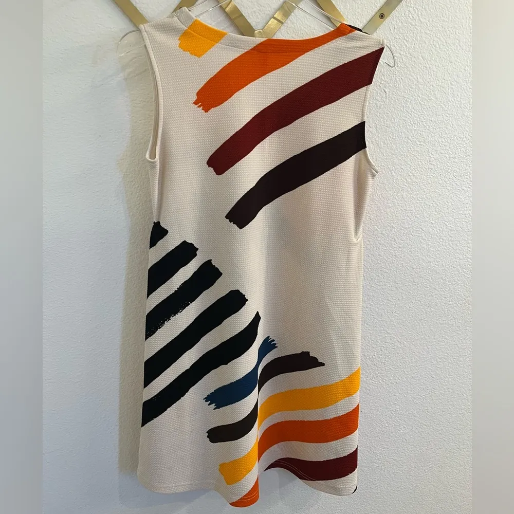 Anthropologie Uncle Frank Mid Mod Retro Abstract Swing Dress XS - Image 4