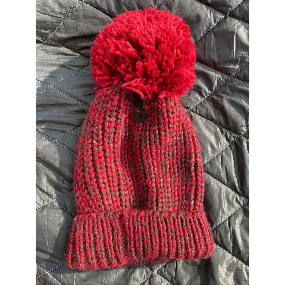 Girlie Girl Originals Burgandy Coffee Chunky Beanie Red - Image 3