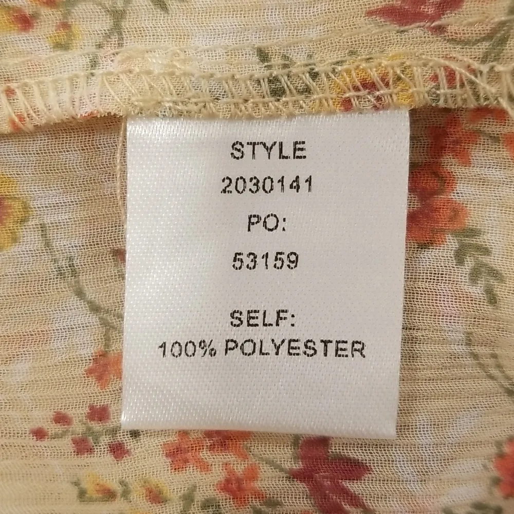 💕CURRENT AIR💕 Smocked Flutter-Sleeve Blouse ~ Micro Floral Print Large L NWT - Image 7