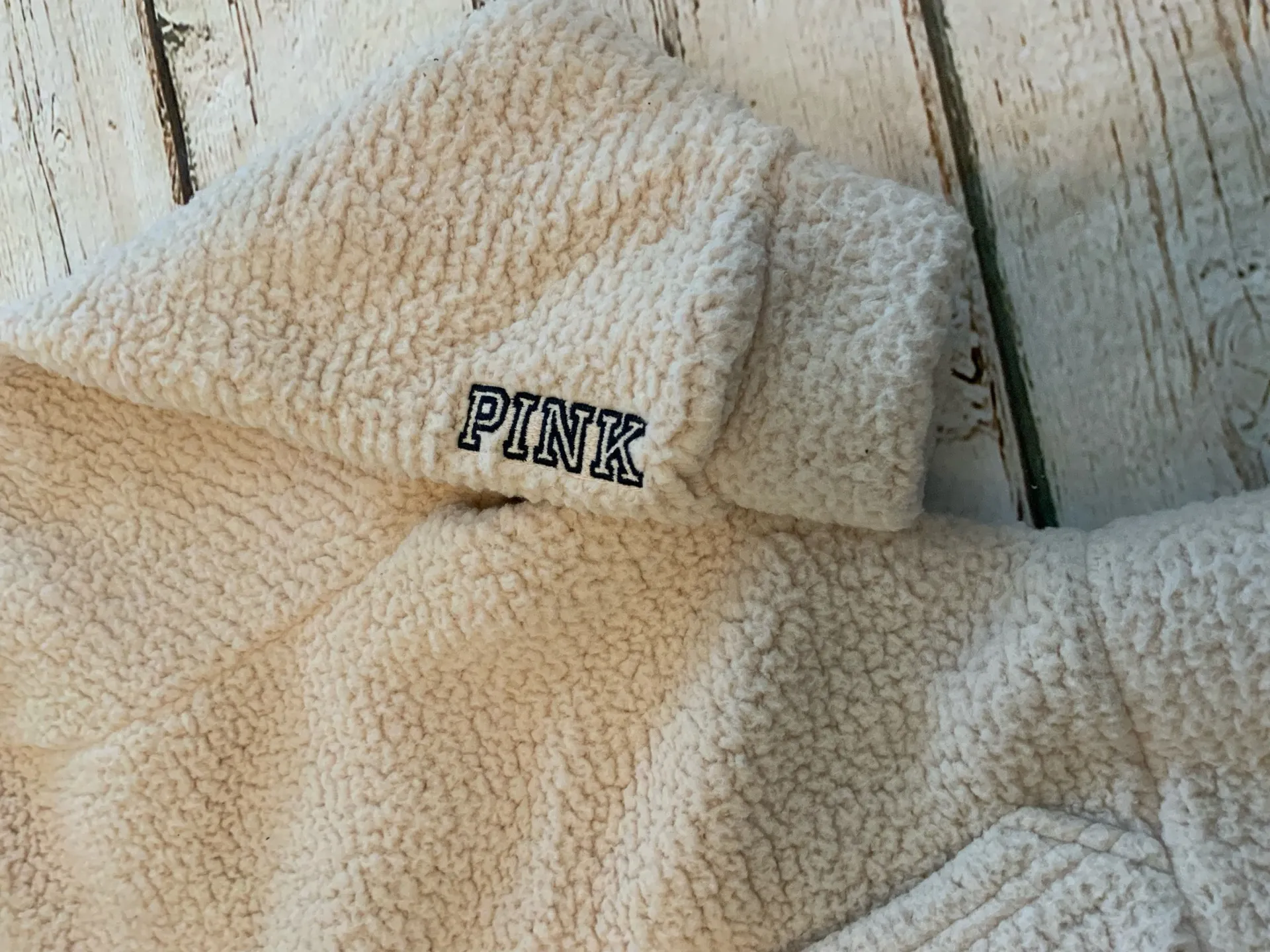 VICTORIA'S SECRET PINK Sherpa Hoodie Full Zip Sz XS UVA University Of Virginia - Image 2