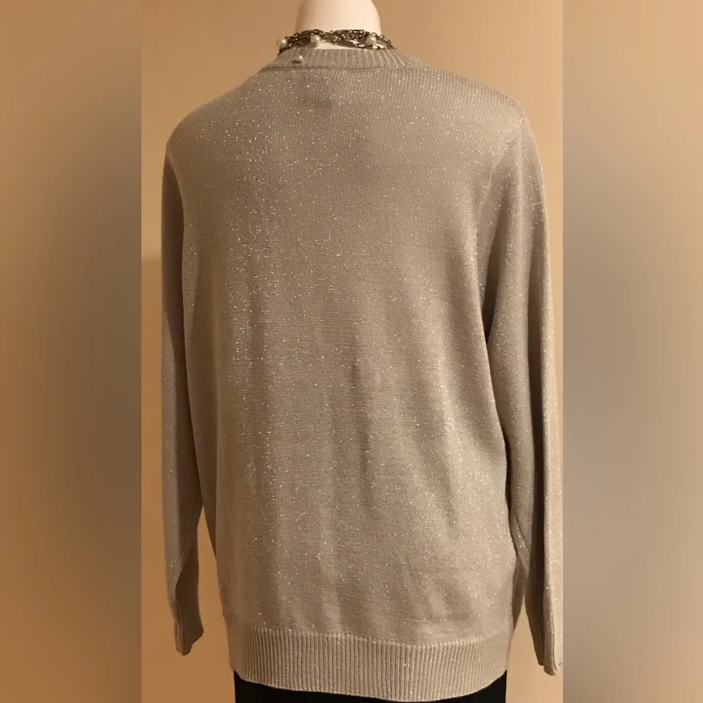 BFA classic cardigan silver jacket size 1X - Image 4