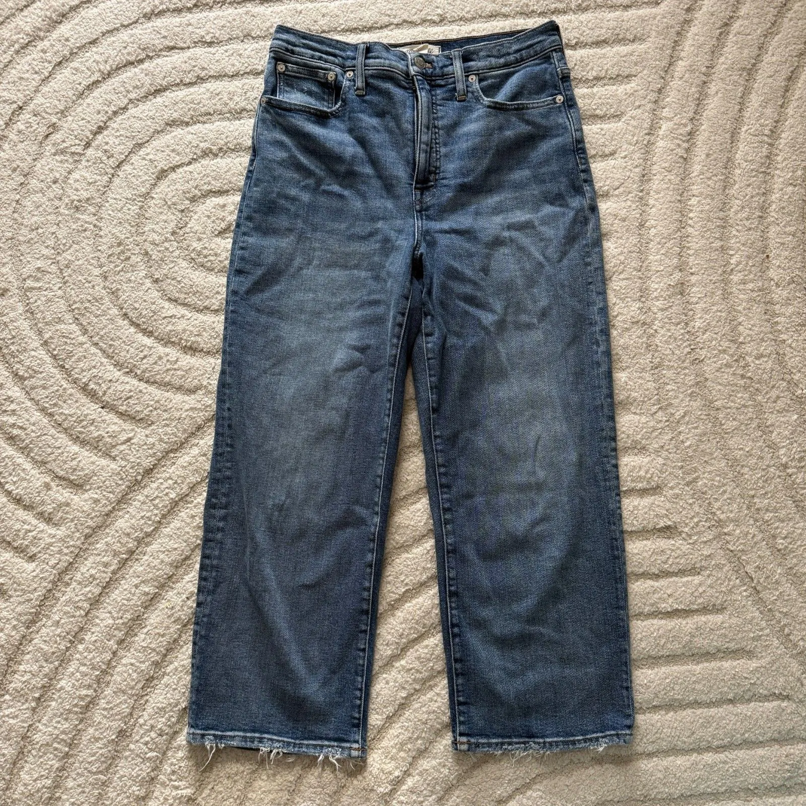Madewell Slim Wide-Leg Crop Jeans in Reggie Wash Size 29 - Image 2