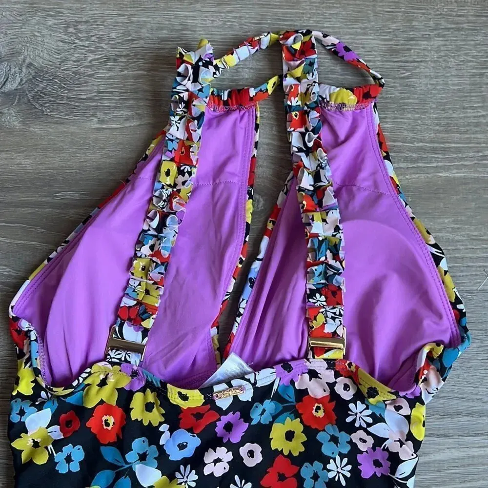 Anne Cole Ditsy Floral High-Neck One-Piece Swimsuit - Image 6