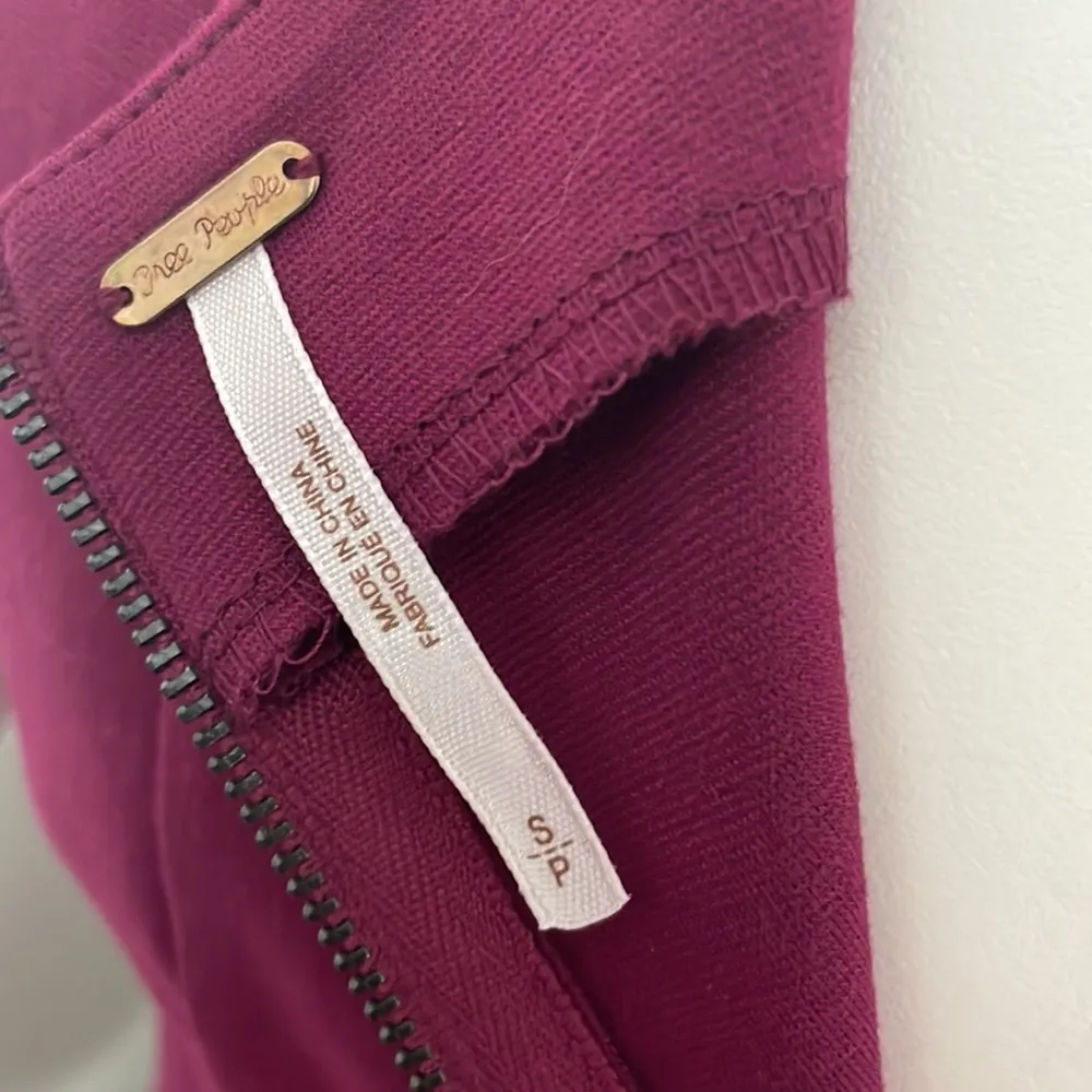 Free People Cha Cha Burgundy Mini Skater Dress - Image 9