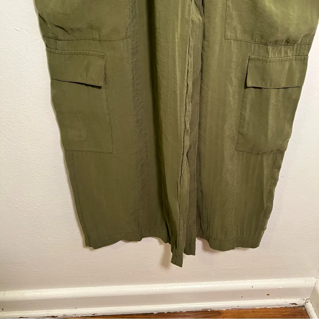 Madewell Pull-On Wide-Leg Cargo Pants Desert Olive Green S - Image 8
