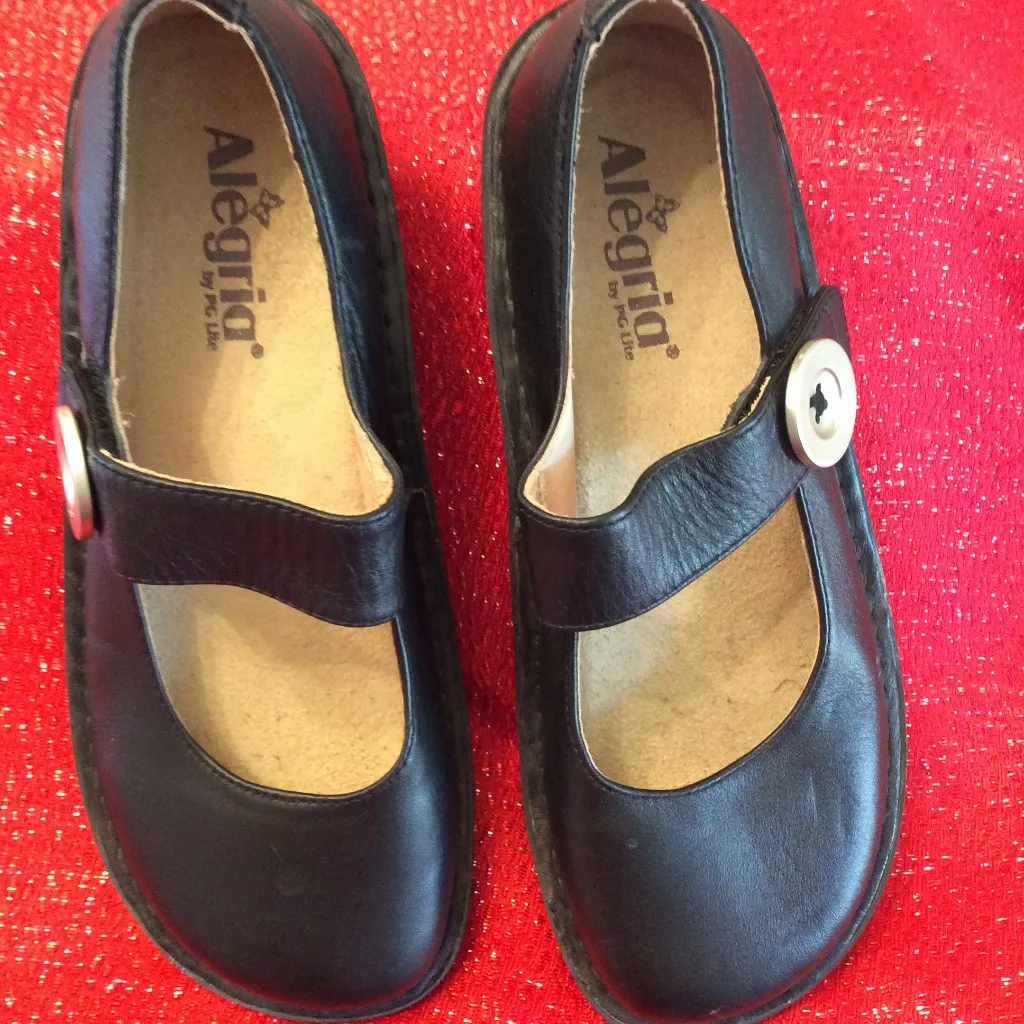 Mary Janes Alegria Black Size 38 UK   7.5 US Womens Leather - Image 8