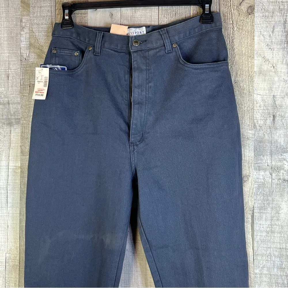 Vintage Deadstock New With Tags Westport Gray Size 14 Denim Jeans (FLAW) - Image 3