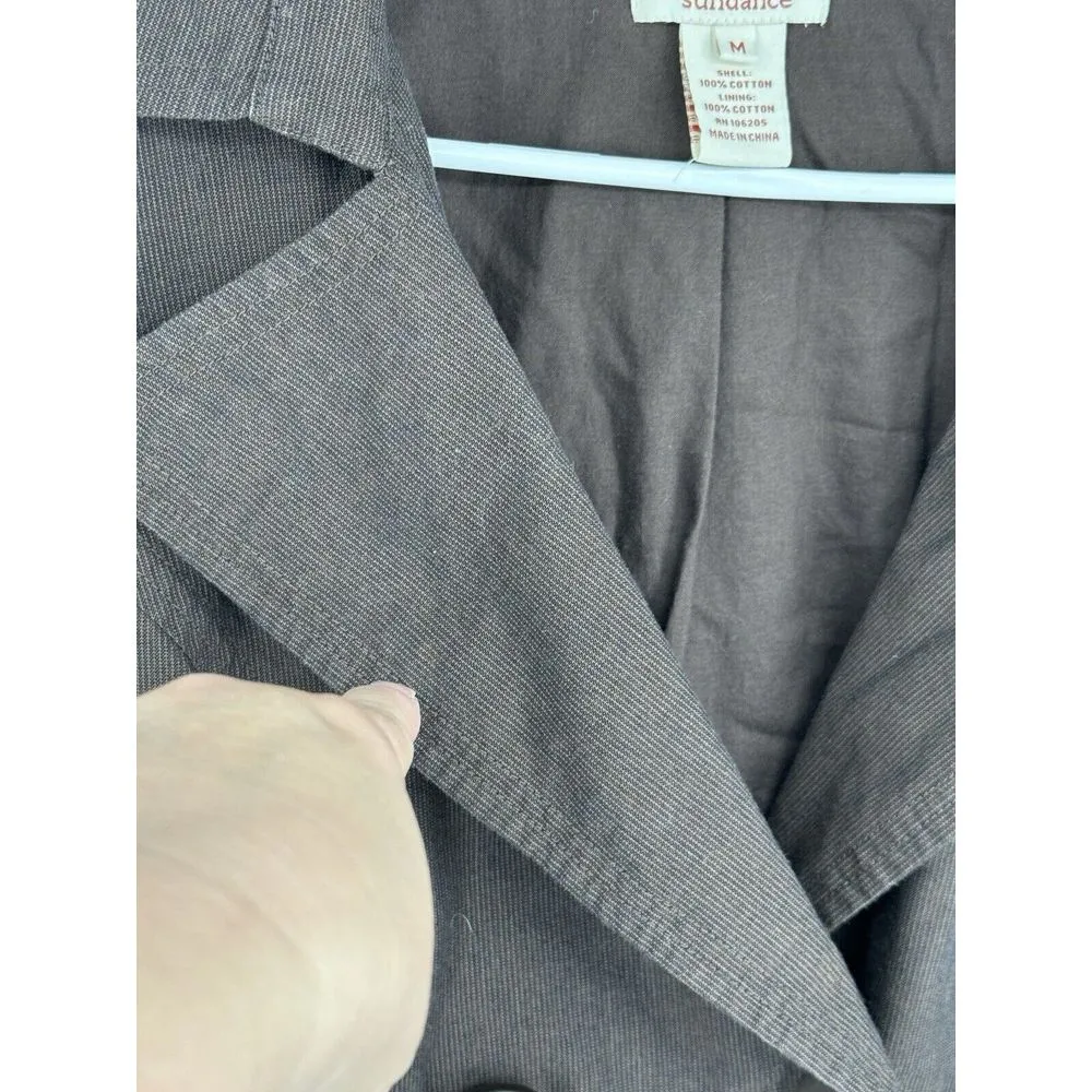 Sundance Double Breasted Overcoat‎ Lightweight Brown Size Medium Trench Catalog - Image 6