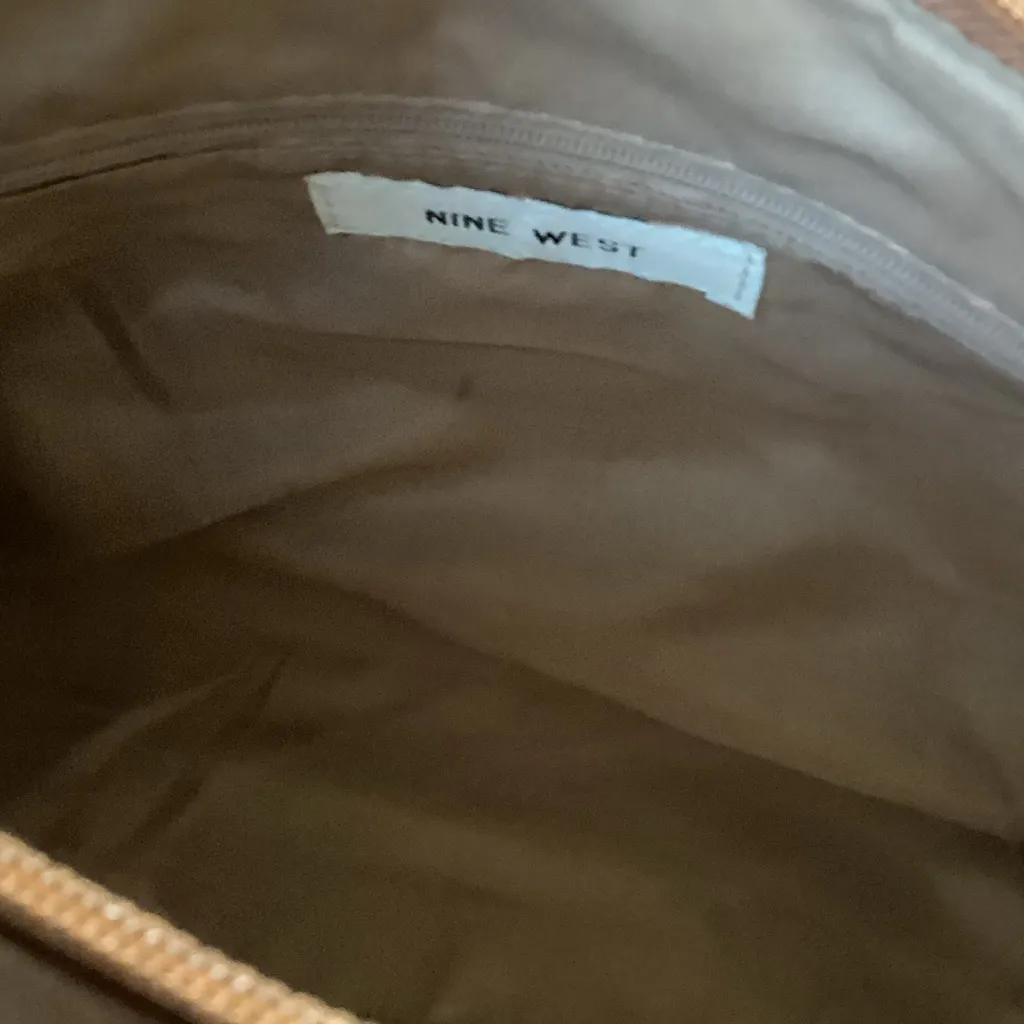 Nine West  Multicolor Floral Satchel with Tan Handles - Image 8