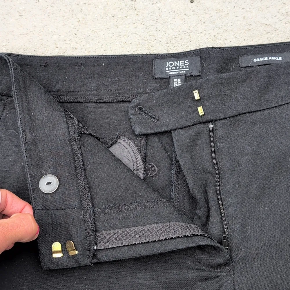 Jones New York Signature Grace Anke Pants | Jones New York Black Ankle Pants - Image 4