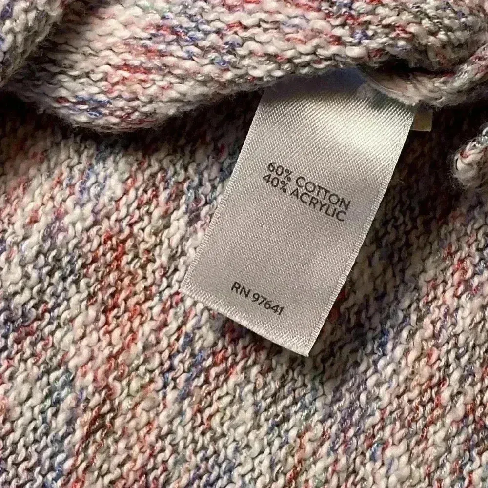 J. Jill Women's Multicolor Hooded Cotton Blend Pullover Sweater. Size Small. - Image 7