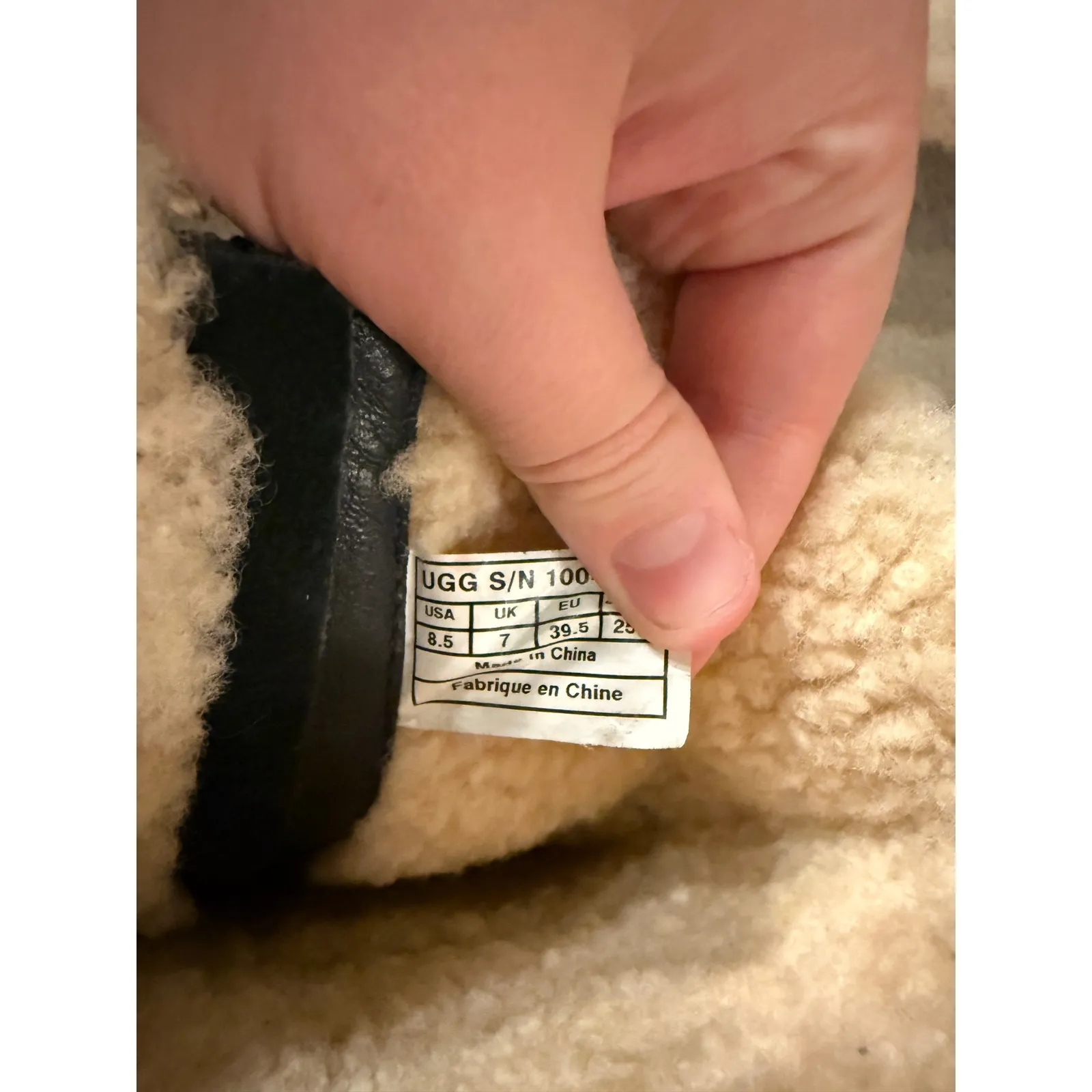 UGG Sherpa Lined‎ Suede Boots Women's 8.5 Black Buckle Mid Calf Winter Warm - Image 11