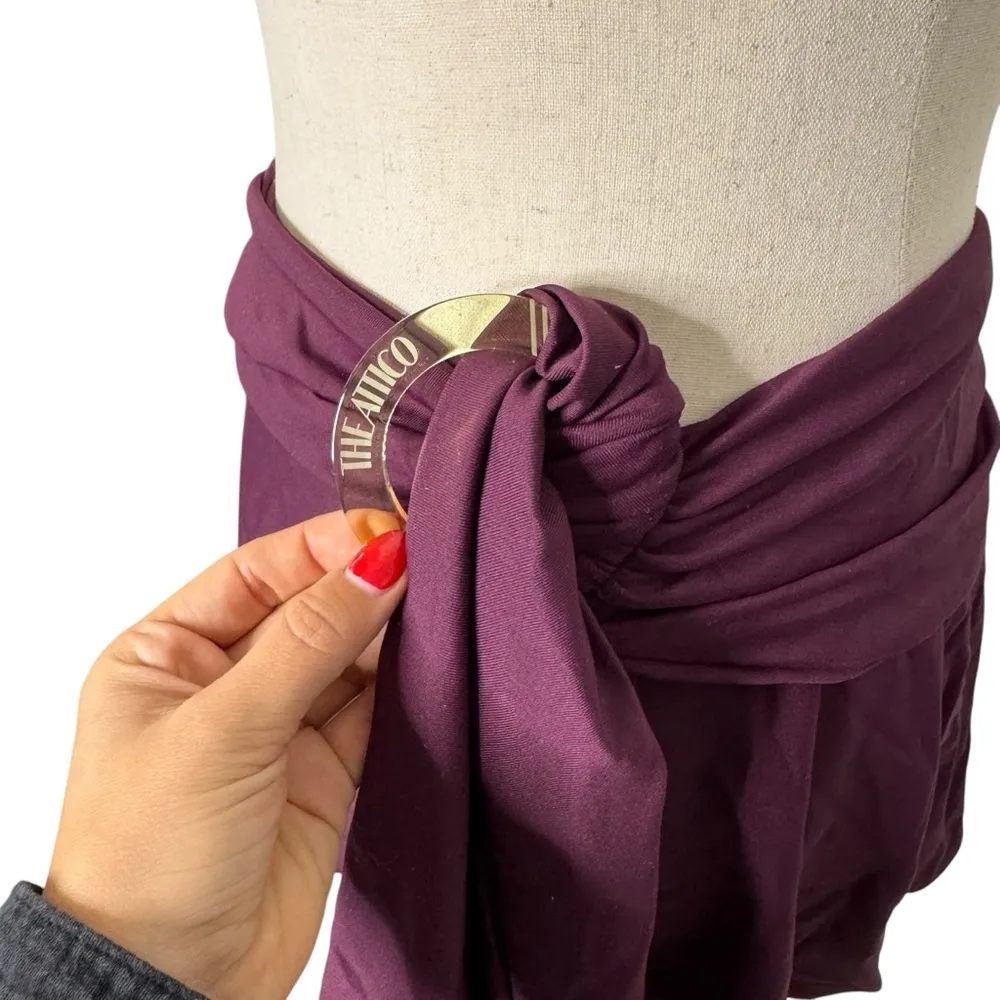 The Attico Plum Purple Wrap Skirt Size M - Image 4