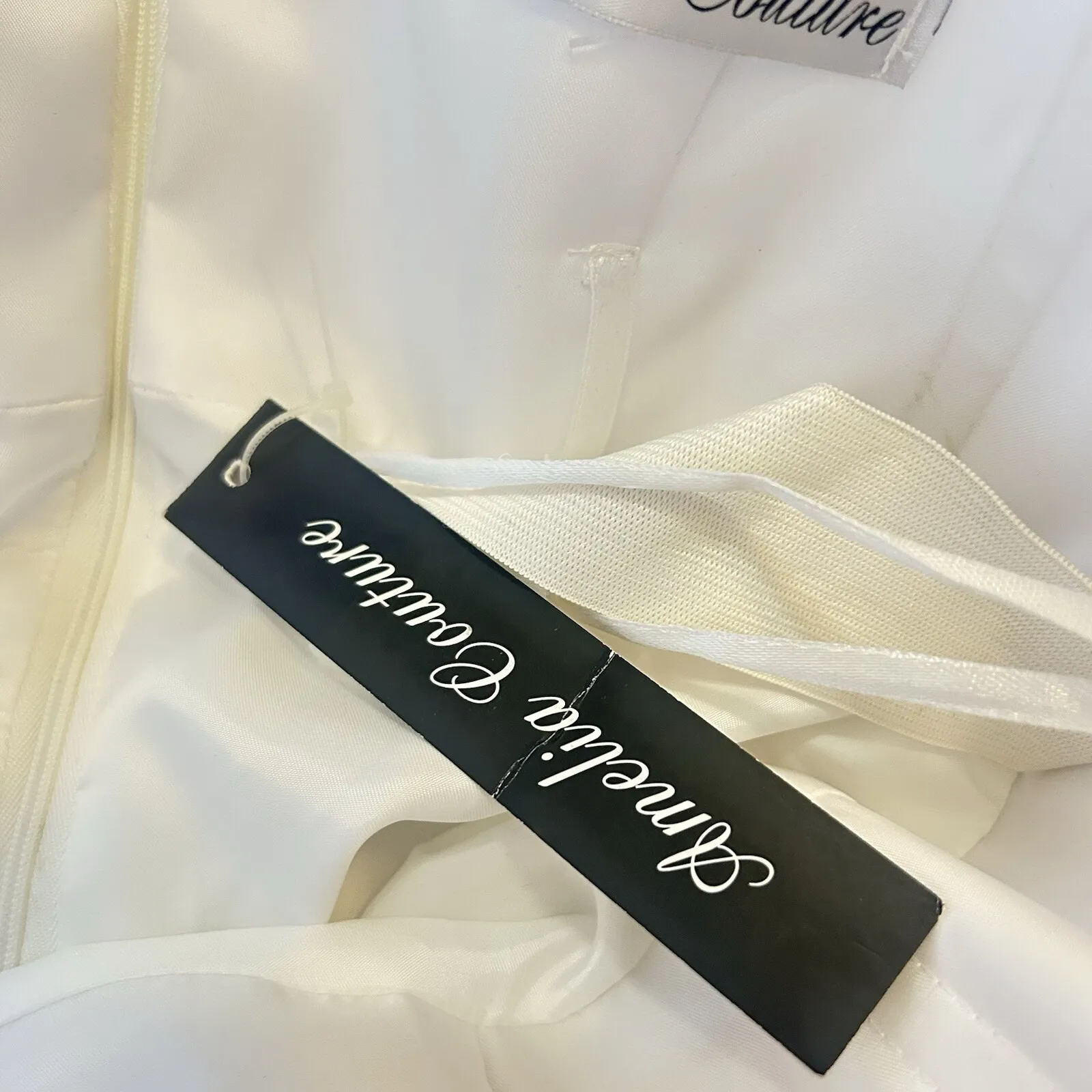 Amelia Couture‎ White Sparkling Knee Length Formal Gown Cocktail Dress Size 12 - Image 10