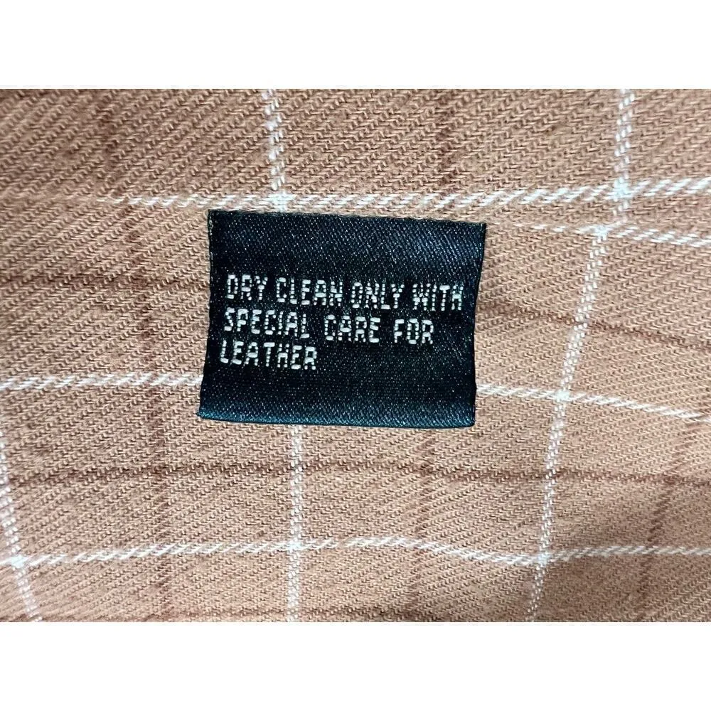 LRL Ralph Lauren Green Label Snap Jacket Leather Trim NWOT Women L 14 Tan - Image 4