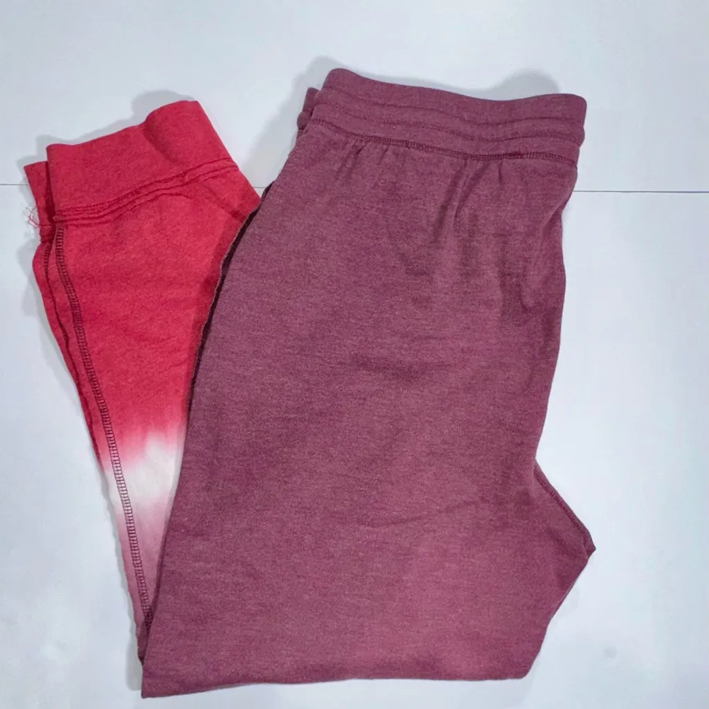 EUC KNOX ROSE burgundy and red tie-dye sweatpants‎ - XL - Image 5