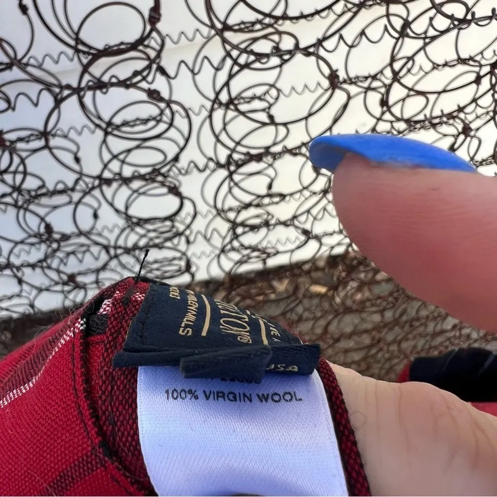 Pendleton Woolen Mills reversible red black tartan plaid pleated skirt Size 6 - Image 6