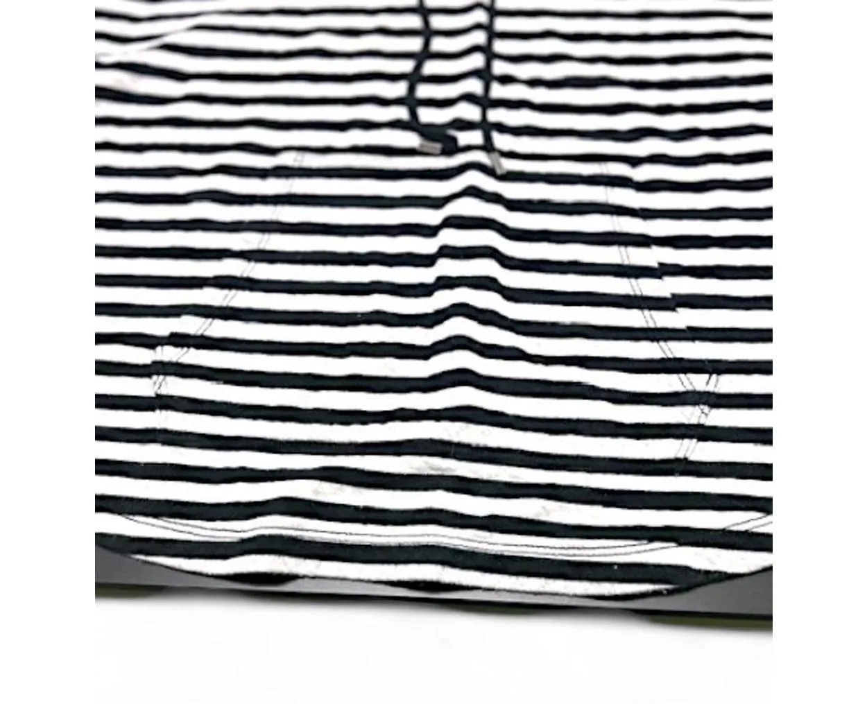 Chaps Women’s Size Small Black & White Striped Hoodie Clean-lined Preppy Coastal - Image 6