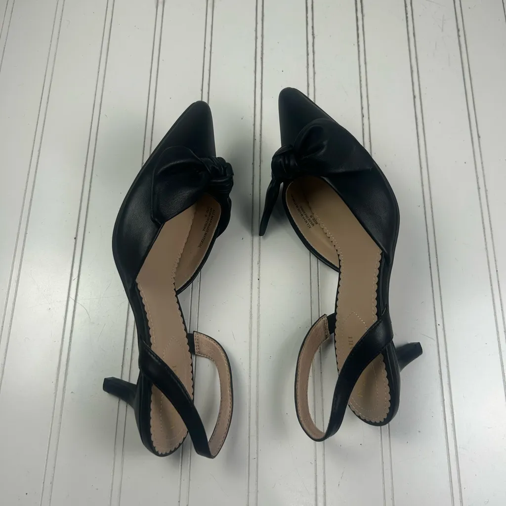 Isaac Mizrahi Black Slingback Bow Kitten Heels Pointed Toe Womenโs Size 9 - Image 6
