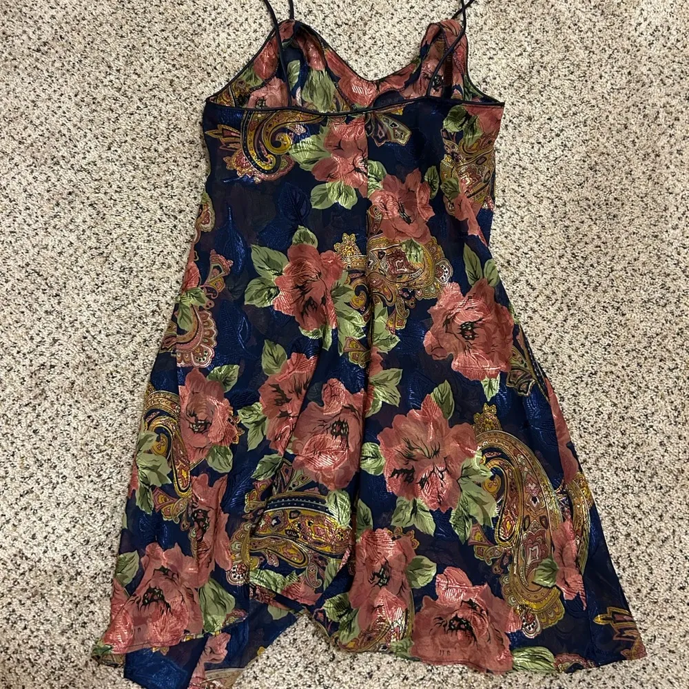 La SENZA Blue Pink Spaghetti Strap Chemise - Image 4