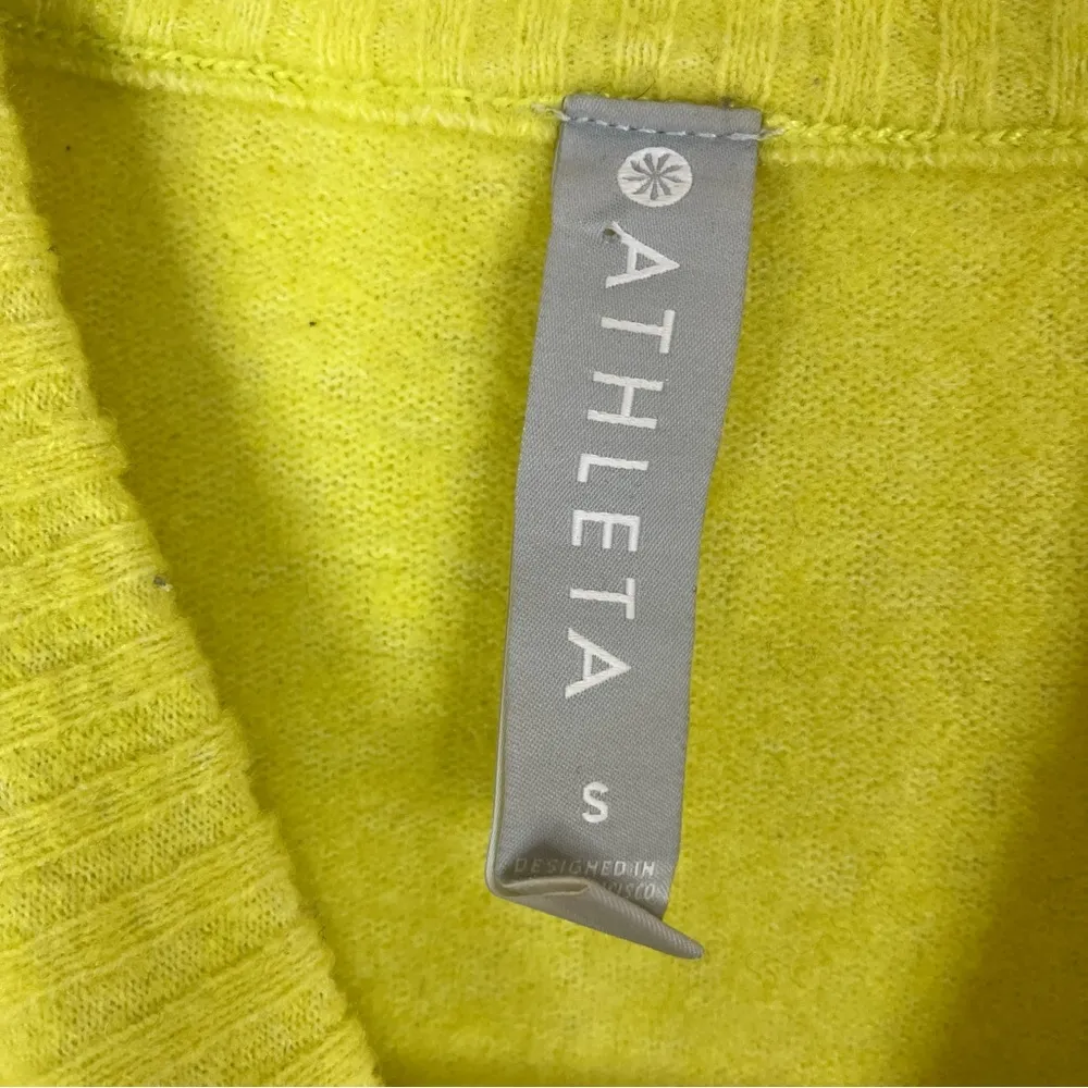 Athleta | Lavish Lime Transit Crewneck Merino Extra Fine Wool Blend Sweater S - Image 3
