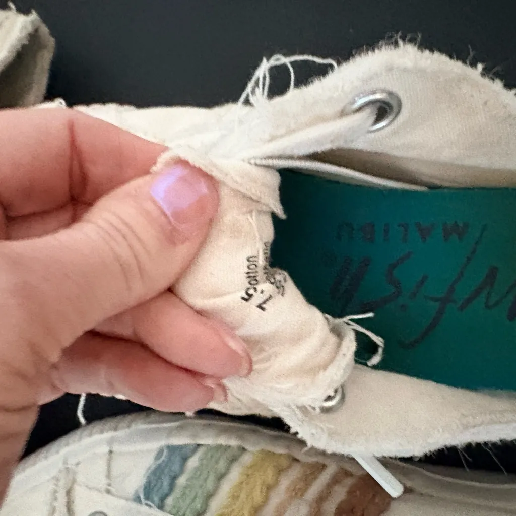 Blowfish Set of 2 White Canvas Sneakers 7.5 - Image 4