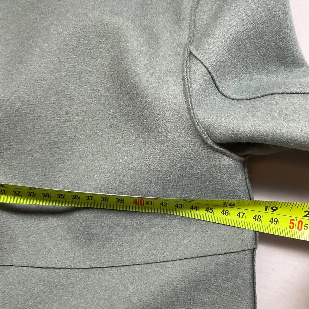 Rare NWT Harris Wharf London cropped wool trench Coat mint Green IT40 bust37 US4 Size 4 - Image 9