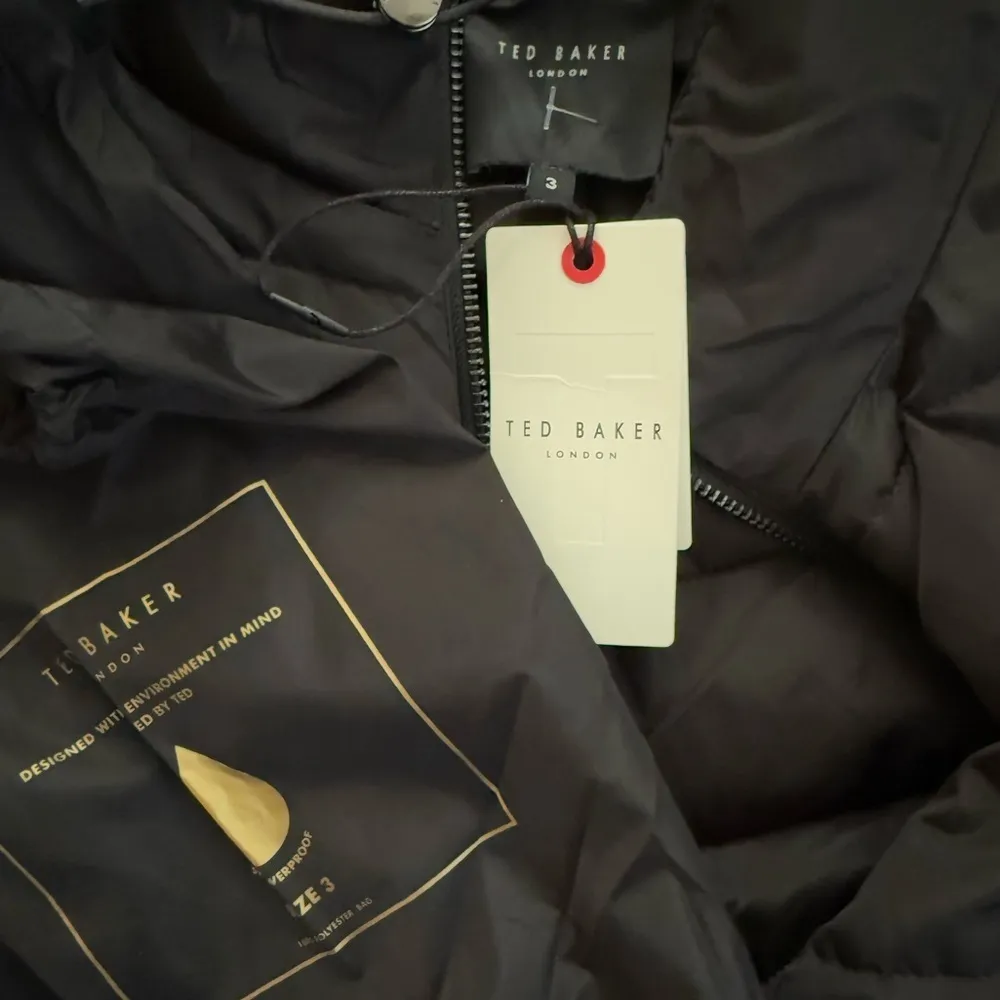 TED BAKER Renika Packable Puffer Jacket Black Size 3 / 8 NEW - Image 6