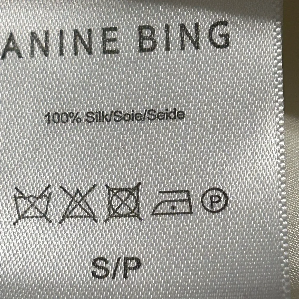 Anine Bing Bella Dress - Off-White. /
Cream 100% Silk Size S/P‎ - Image 7