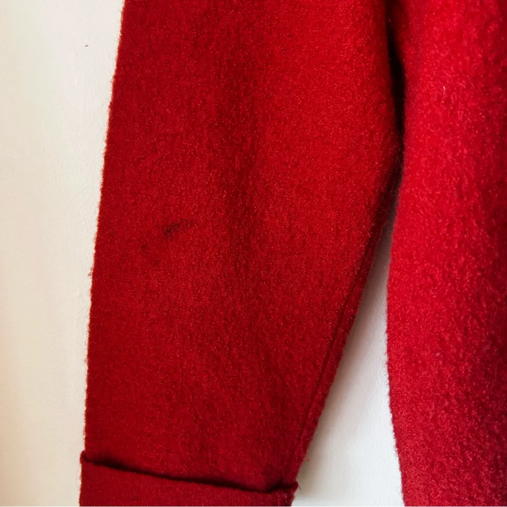 Carole Little Boiled Wool Rust Orange Double Zip Jacket Large - Image 7