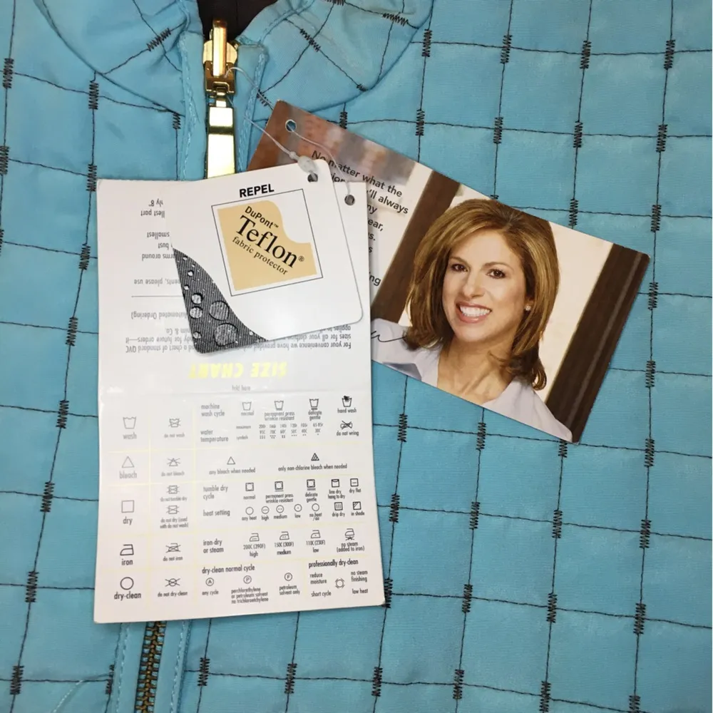 SUSAN GRAVER Reversible Quilted Jacket XL Blue Brown New NWT - Image 8