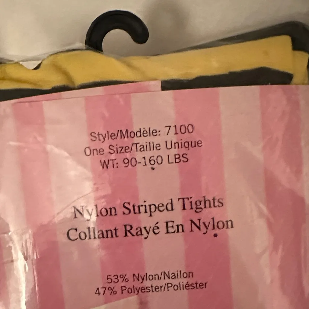 Leg Avenue Yellow and Black Striped Tights 💕 3x15$ - Image 2