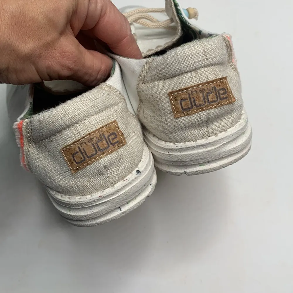 Hey Dude Wendy Natural in Salt Women’s Slip-on White Sneaker Loafers S-040 Sz 10 - Image 5