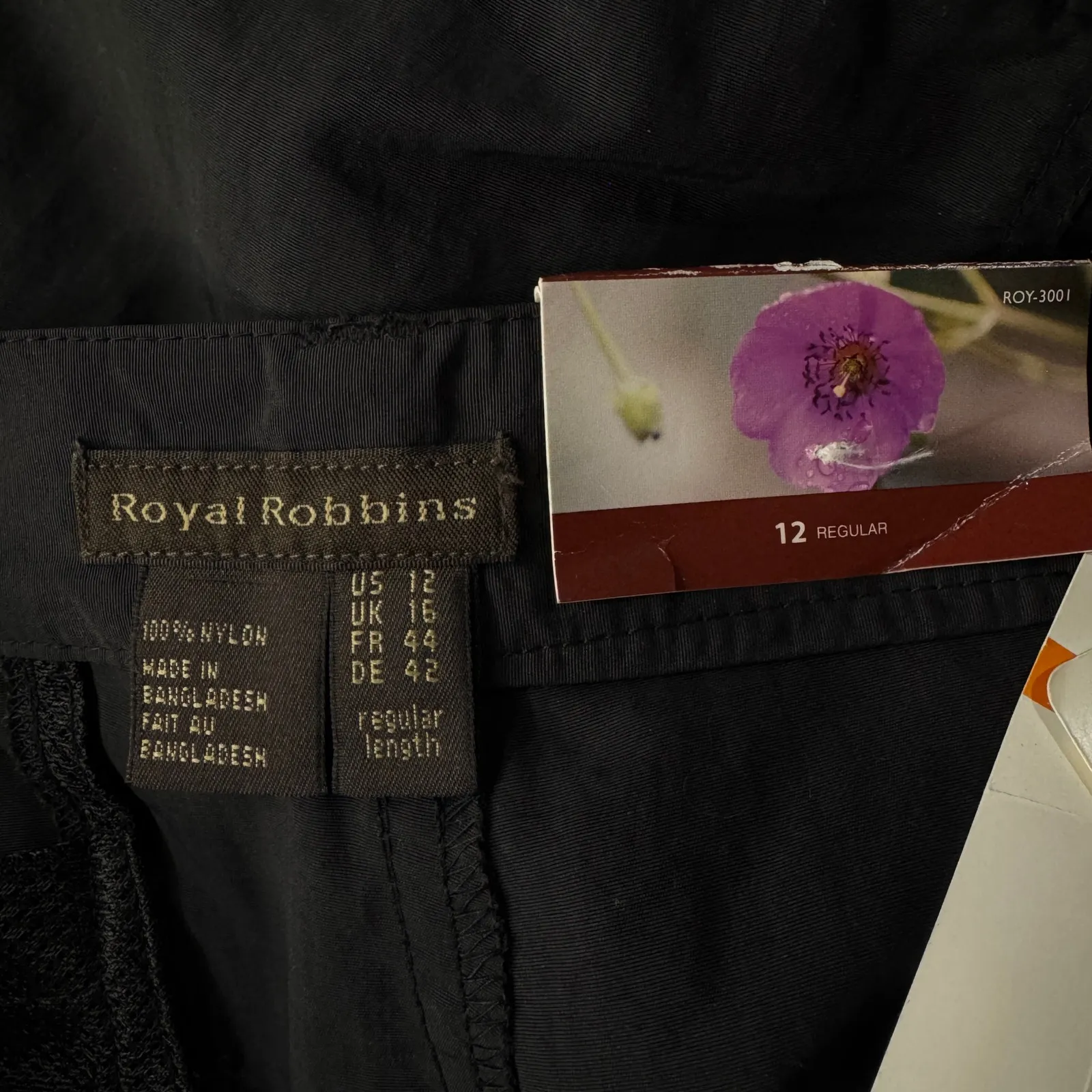 Royal Robbins SZ 12 Zip 'n Go Pants Shorts Convertible Quick-Dry UFP Black Women - Image 11