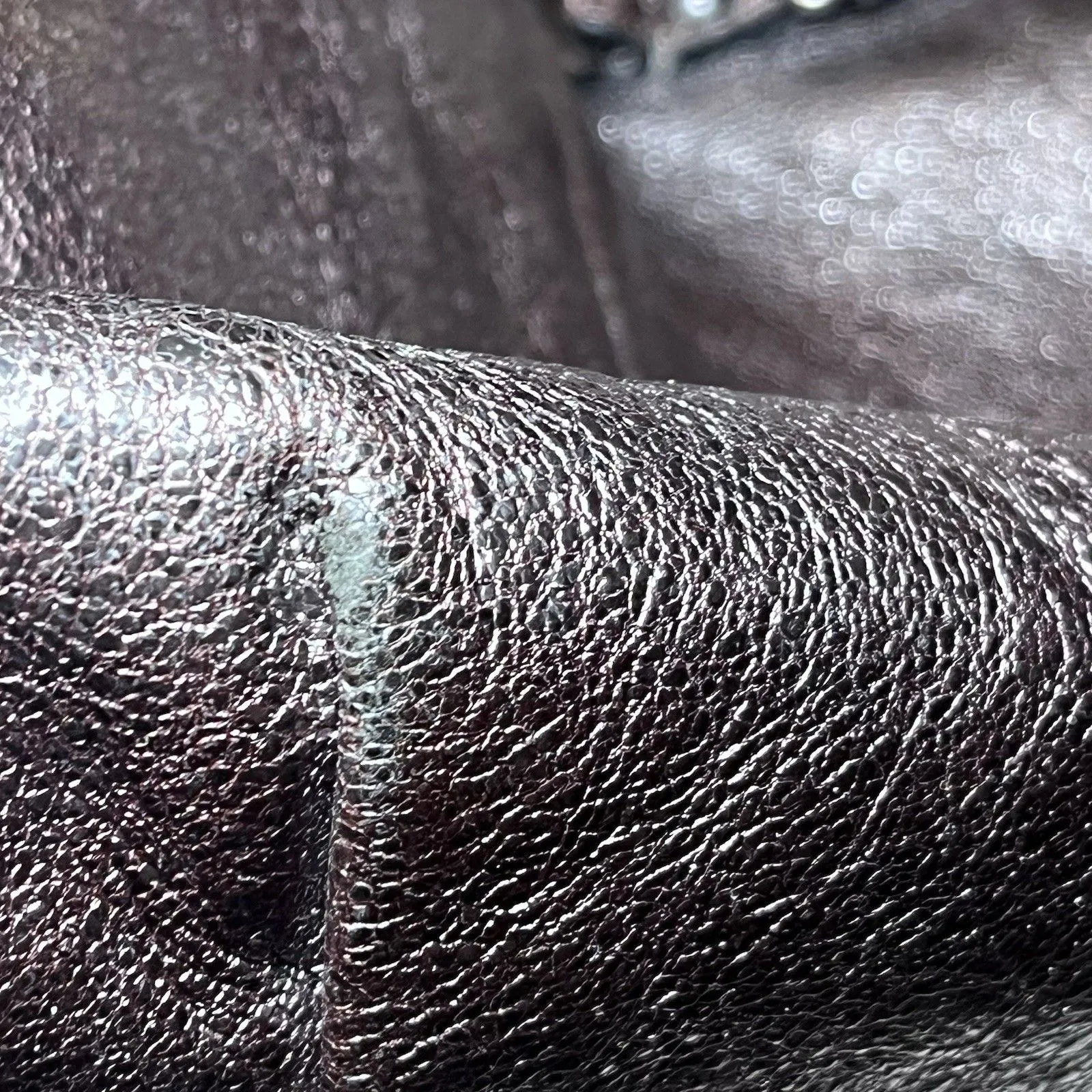 Coach Madison Sophia 18816 Gunmetal Metallic Leather Satchel Handbag Purse GUC - Image 14