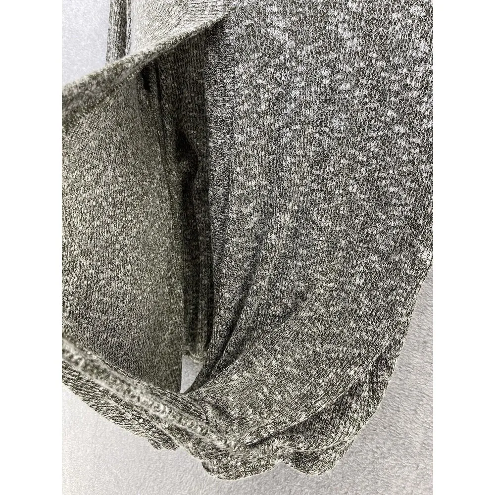 BOBEAU Women's Wrap Blouse Grey Marled Long Sleeve Size Small Thin - Image 9
