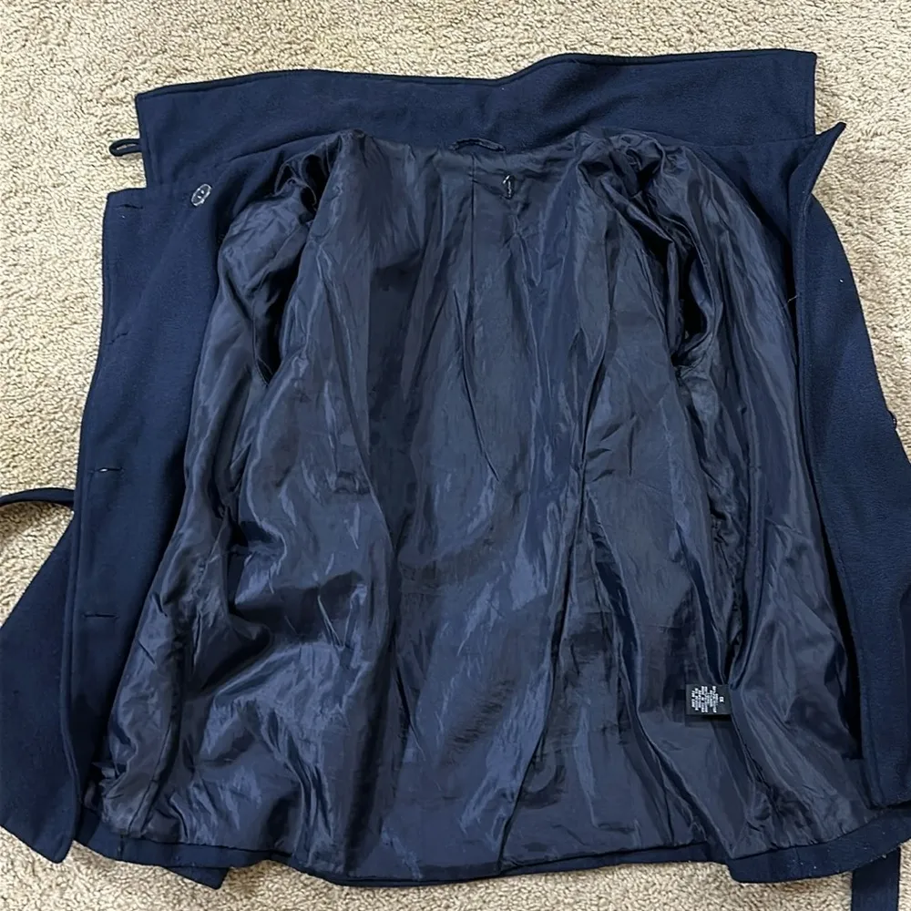 New Look Navy Pea Coat - Image 3