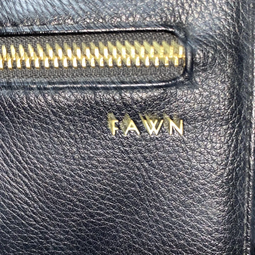 FAWN SOFT LEATHER DIAPER BAG BACKPACK GOOD CLEAN CONDITION INTERCHANGE STRAPS Black - Image 3