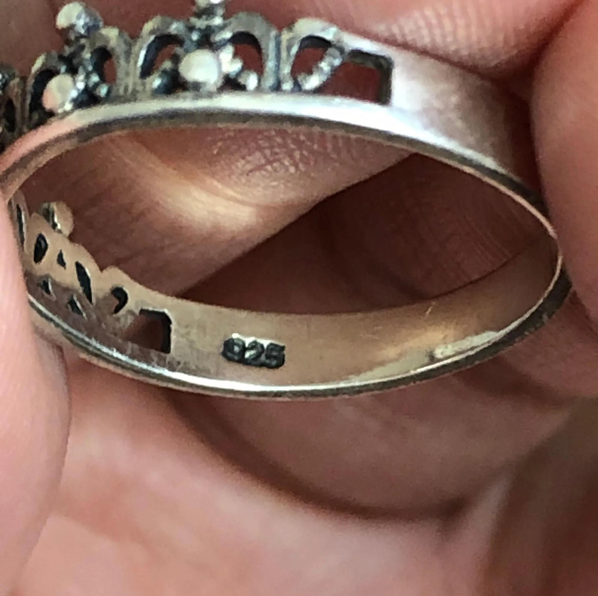 Sterling Silver Crown Princess Ring - Image 3