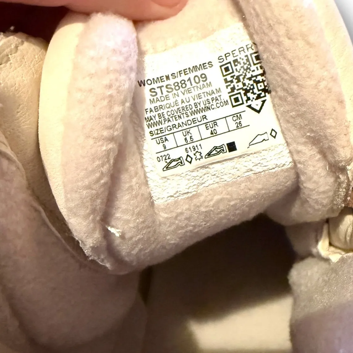 Sperry Duck Boots Women's Size 9 Beige Lace Up Waterproof Rain Outdoor Shoes - Image 9