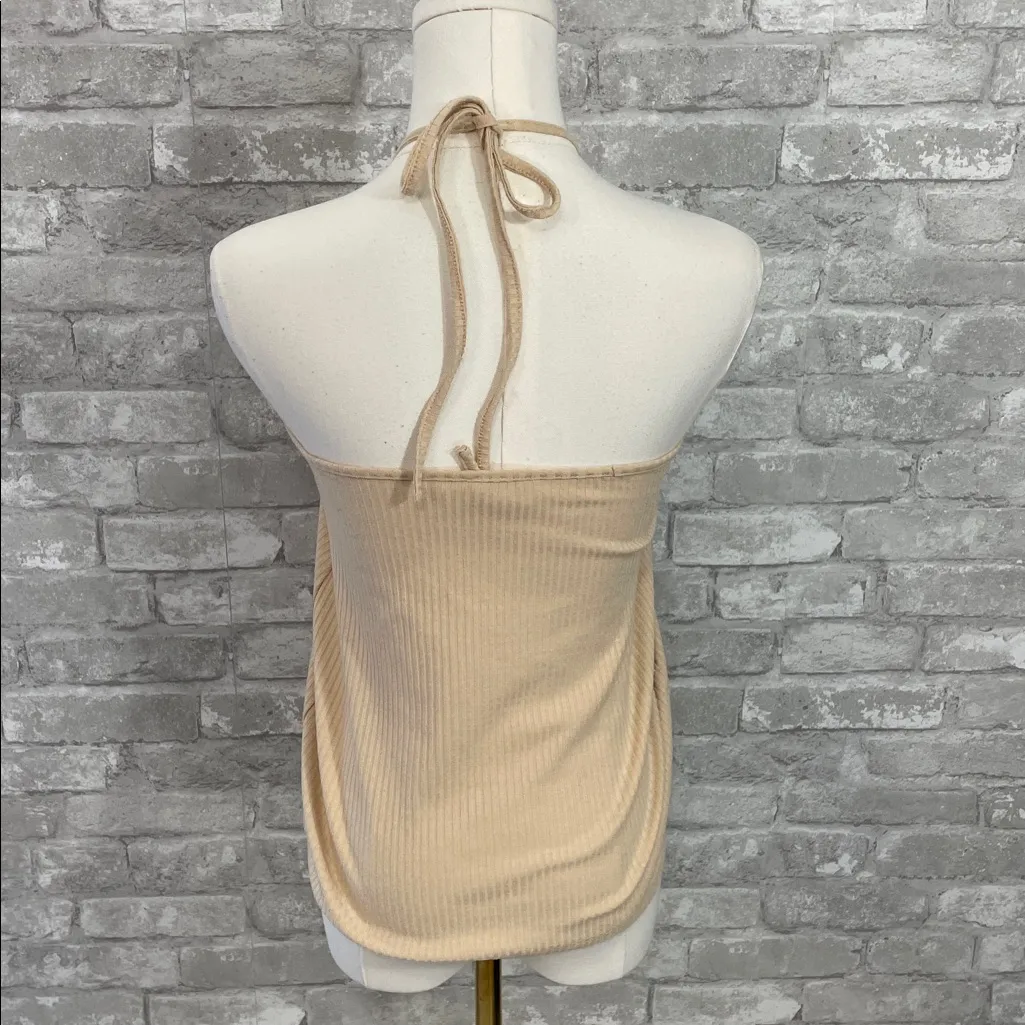 Le Lis Beige Ribbed Tank Top - Image 3
