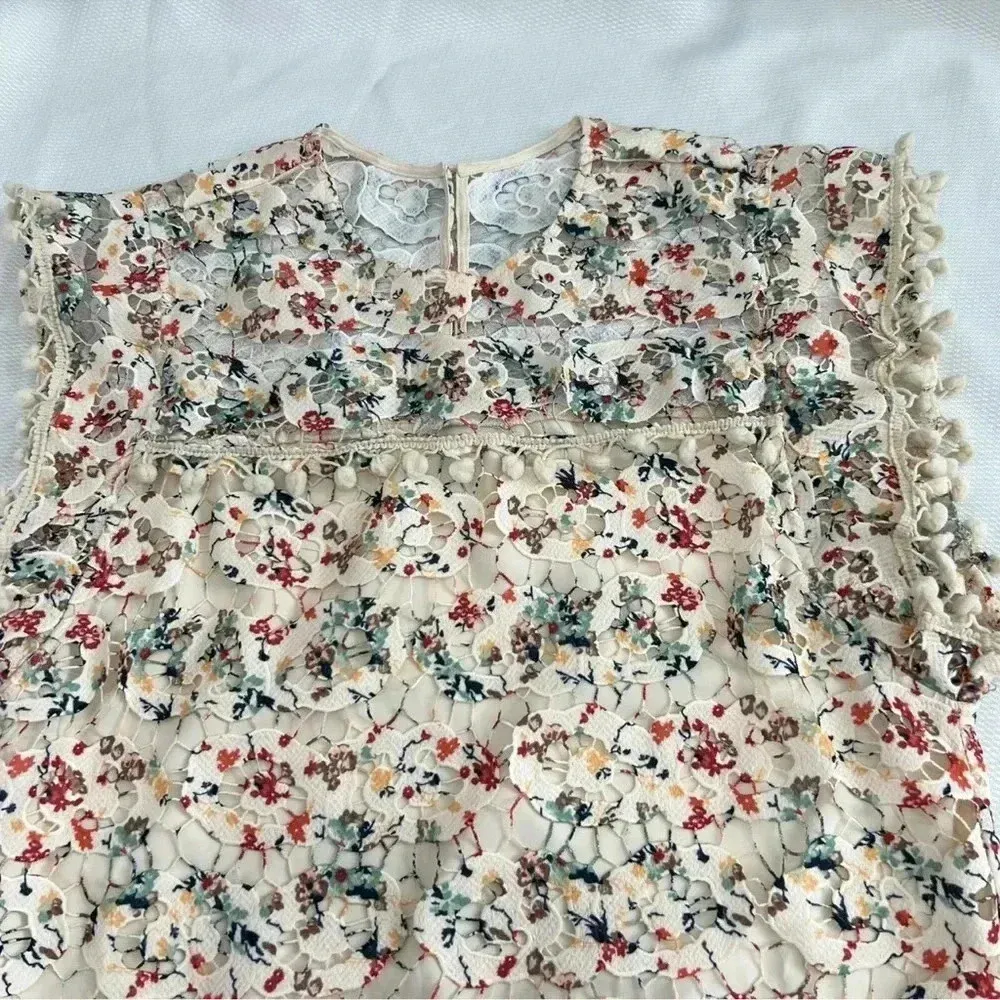 Revolve‎ Tularosa Kennedy Top in Rainbow Lace Blouse Size Small Cream/Mul… - Image 8