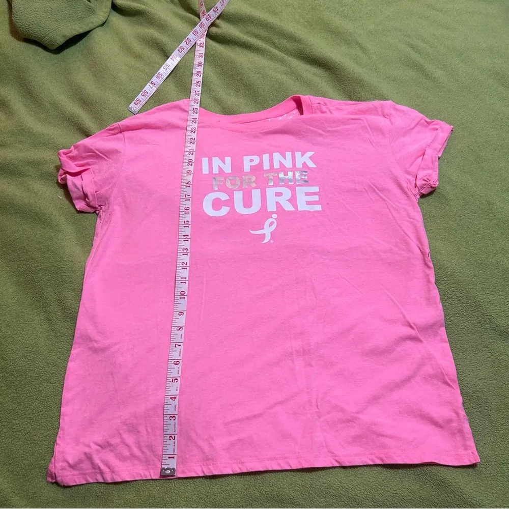 Pink for the Cure shirt/ breast cancer awareness shirt Susan G Komen Size XL - Image 7