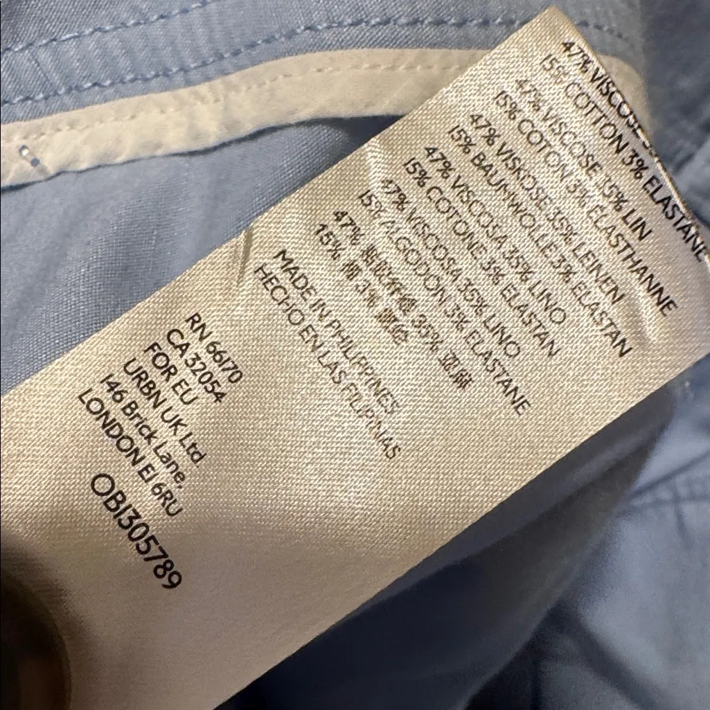 Maeve Anthropologie Blue Wide Leg Cropped Trouser Dress Pants Womens 10 Casual - Image 11