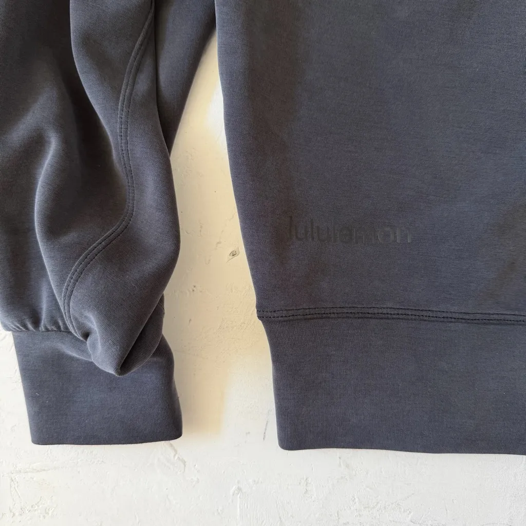 Lululemon Softstreme Perfectly Oversized Cropped Crew Dark Grey Size 2 - Image 7