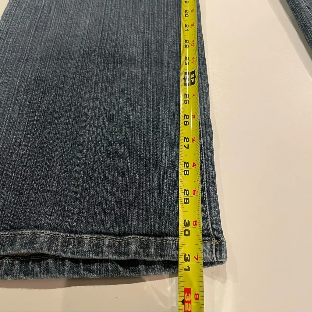 Christopher & Banks High Rise Wide Leg Stretch Denim Jeans Women’s Size 12 Blue - Image 8