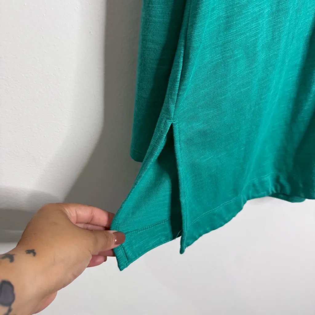 Chico's NWT Chico’s Teal Tunic Collared Pull Tab Sleeves Button Front Large Chico’s 2 - Image 6