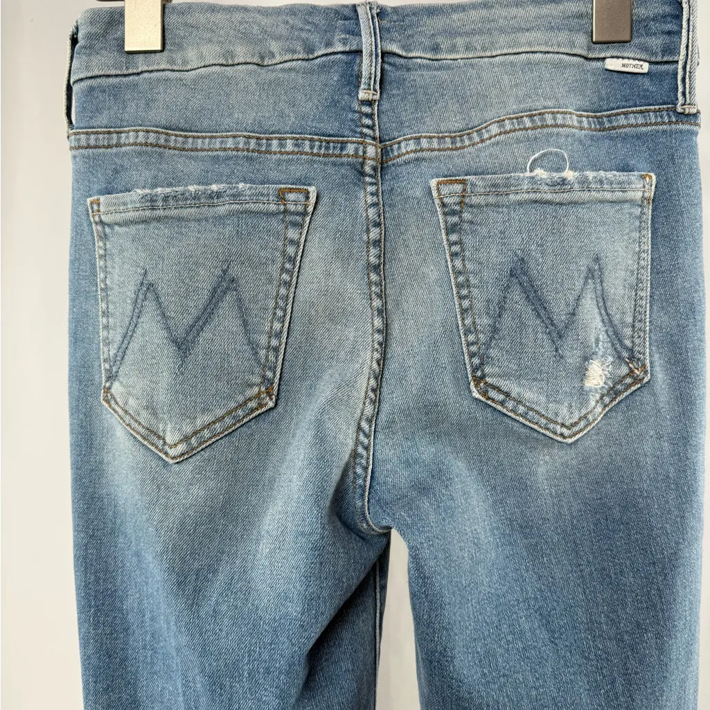 MOTHER Looker Ankle Fray Skinny Jeans in Love Gun Blue Size 25‎ - Image 10