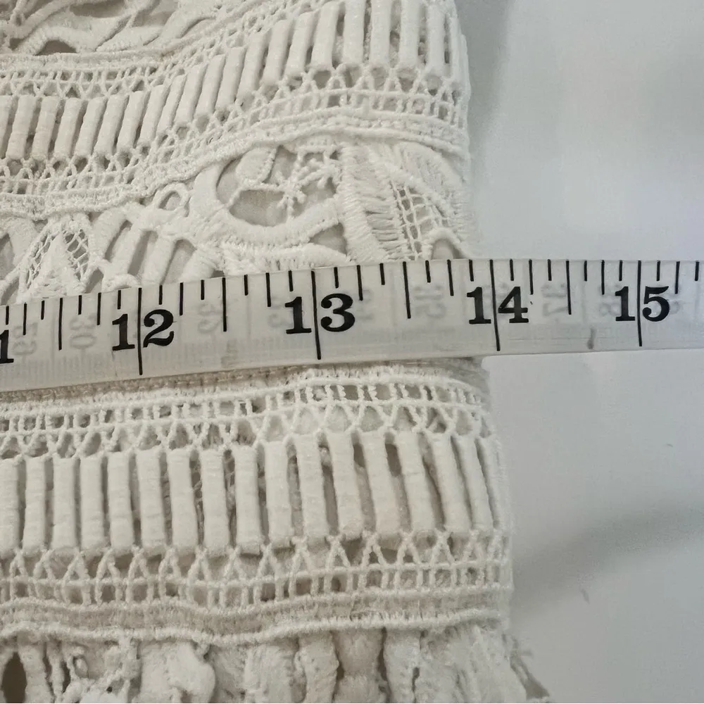 Shoshanna Christabella Dress White Lace Blogger Fave Farm or Beach Wedding Sz 6 - Image 13