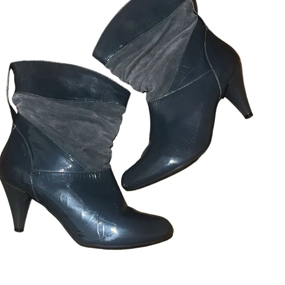 Gianni Bini Gray Patent Leather Booties Size 8 - Image 3